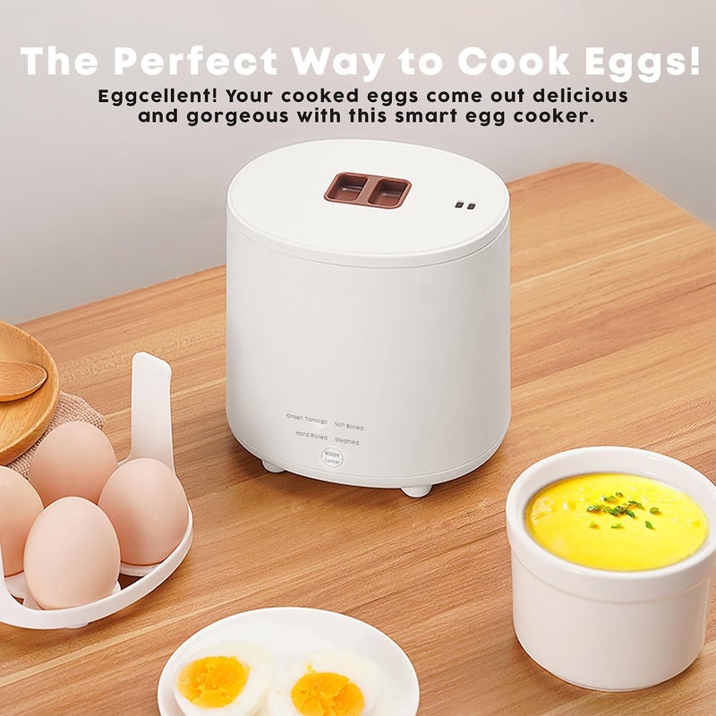 KASTWAVE Rapid Egg Cooker - Electric Egg Cooker With Auto Shut Off And Alarm, Mini Egg Cooker for Steamed, Hard Boiled, Soft Boiled Eggs and Onsen Tamago - Electric Egg Boiler for Home Kitchen - Image 5