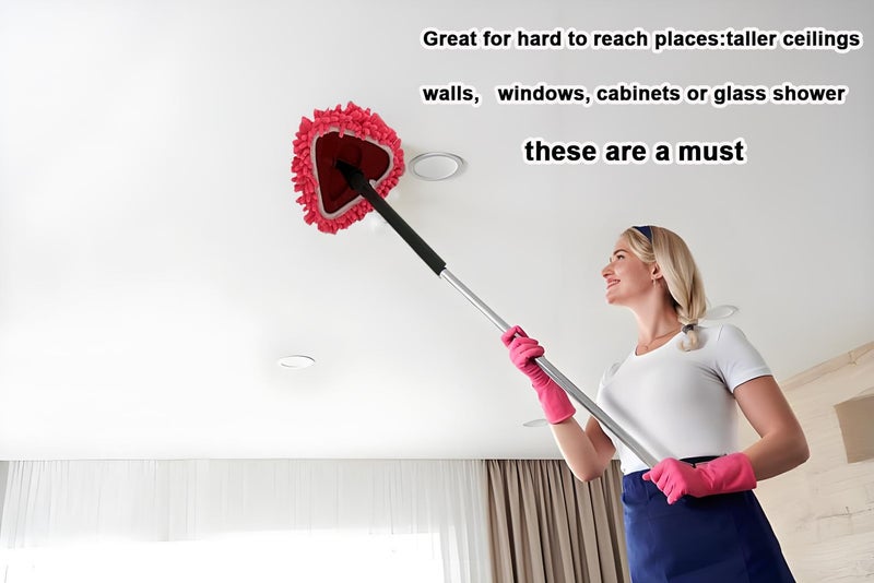 YWSHF 3 PCS Spin Mop Heads Replacements Compatible with Ocedar Easywring 1 Tank System Chenille Mops Duster Pad Washable Dust Refills Green Blue Red - Image 5