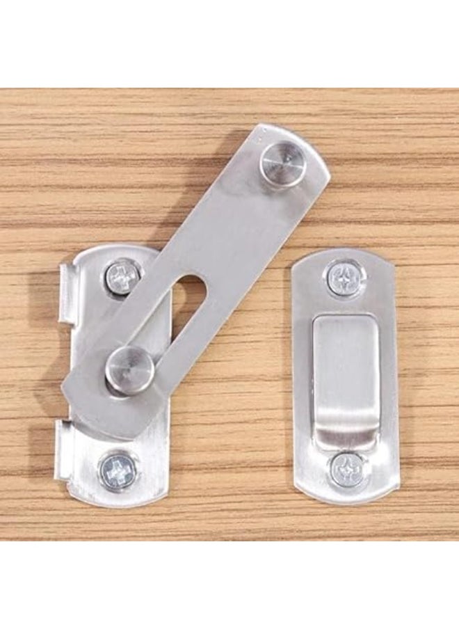 Generic MySouq-Store Door Bolts Hasp Latch Lock Sliding Door Lock Stainless Steel A Type Latch For Casement Cabinet Fitting With 4 * Screws  - Image 3