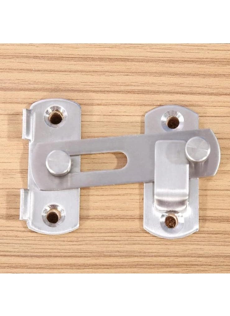 Generic MySouq-Store Door Bolts Hasp Latch Lock Sliding Door Lock Stainless Steel A Type Latch For Casement Cabinet Fitting With 4 * Screws  - Image 2
