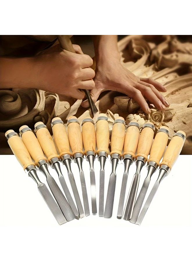 Wood Carving Tool Set 12 Piece With Sharp Blades And Carrying Case For Beginners And Experts - Image 5