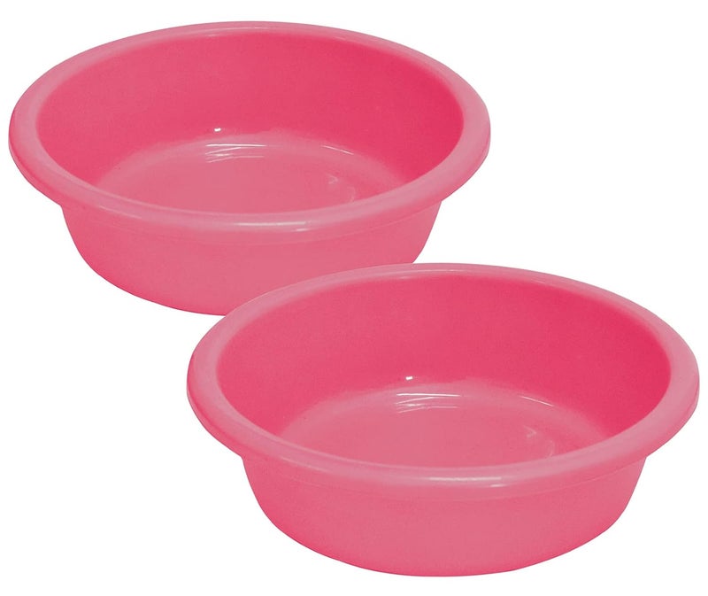 Kuber Industries Multiuses Unbreakable Plastic Knead Dough Basket/Basin Bowl For Home & Kitchen 6 Ltr- Pack of 2 (Pink) - Image 1