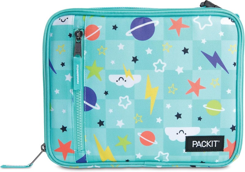 Pac-Kit ® Freezable Classic Lunch Box, Happy Clouds, Built with EcoFreeze® Technology, Fully Freezable, Collapsible, Reusable, With Zip Front Pocket and Buckle Handle, Designed for Fresh Lunch On the Go - Image 2