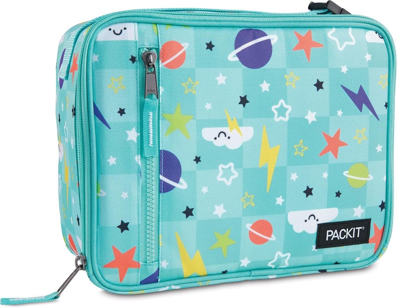 Pac-Kit ® Freezable Classic Lunch Box, Happy Clouds, Built with EcoFreeze® Technology, Fully Freezable, Collapsible, Reusable, With Zip Front Pocket and Buckle Handle, Designed for Fresh Lunch On the Go - Image 3