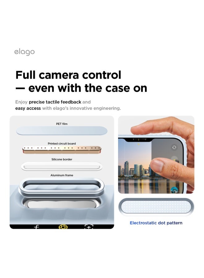 Elago Magnetic Ridge Silicone for iPhone 17 Pro case cover [Camera Control Button Cover] compatible with MagSafe Shockproof - Light Blue - Image 4