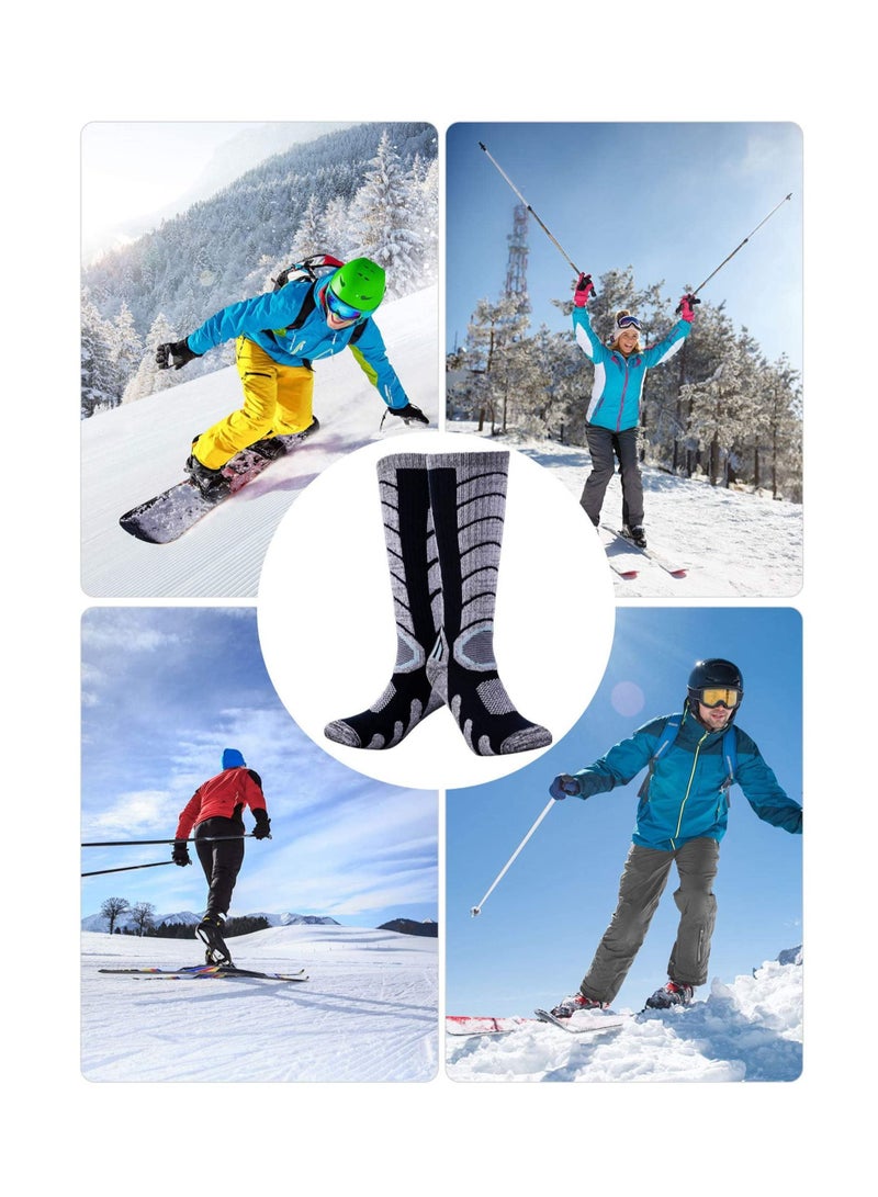 SYOSI Knee High Compression Socks Sports Comfortable Socks Fit Athletic Ski Socks Snowboarding Socks Skiing Calf Socks Winter Long Socks for Women Men Sport Running Travel 2Pairs  - Image 4