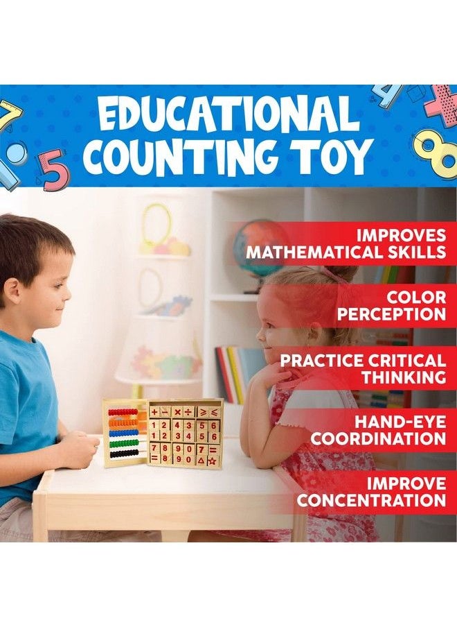 Toysery Abacus For Kids Math Preschool Educational Counting Toy With 50 Multicolor Beads And 30 Wooden Number And Alphabet Blocks For Boys And Girls Ages 3 Years And Above  - Image 3