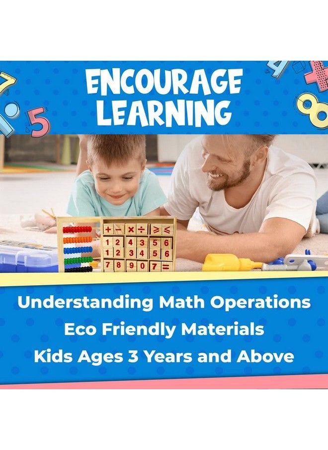 Toysery Abacus For Kids Math Preschool Educational Counting Toy With 50 Multicolor Beads And 30 Wooden Number And Alphabet Blocks For Boys And Girls Ages 3 Years And Above  - Image 4