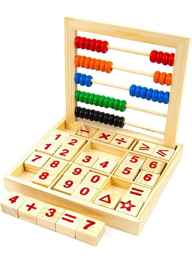 Toysery Abacus For Kids Math Preschool Educational Counting Toy With 50 Multicolor Beads And 30 Wooden Number And Alphabet Blocks For Boys And Girls Ages 3 Years And Above  - Image 2
