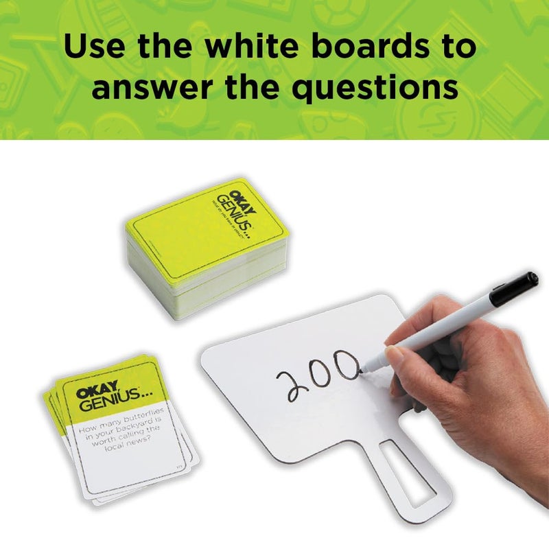 بلاي مونيستر Playmonster حسنًا عبقري عائلي ، لعبة البطاقة العائلية للبطاقة الليلية للمراهقين الأصدقاء والمنزل - شارك آرائك حول الموضوعات المضحكة - ما الذي يدور في ذهنك؟! - للأعمار 14 وما فوق - Image 5