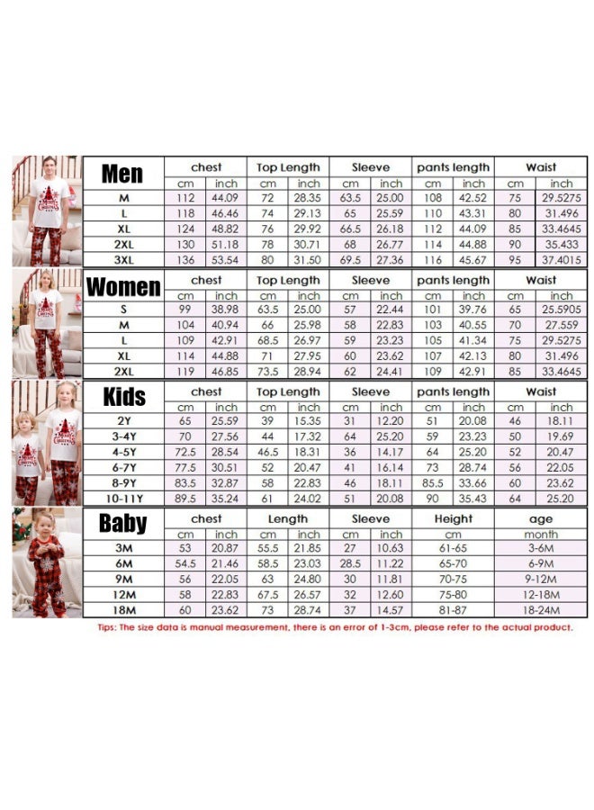 VUCATIN بيجامات عائلية متناسقة لعيد الميلاد للأطفال، ملابس متناسقة للعطلات، بيجامات طويلة الأكمام للوالدين والطفل للمنزل، مناسبة للنساء والرجال والأطفال (الأطفال) - Image 5