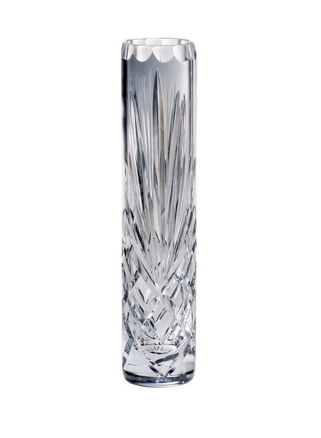 Barski Hand Cut Mouth Blown Crystal Bud Vase 8" Height Made In Europe - Image 1