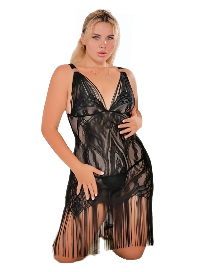 Generic - Lingerie Babydoll Playsuit 920 Black - Image 1