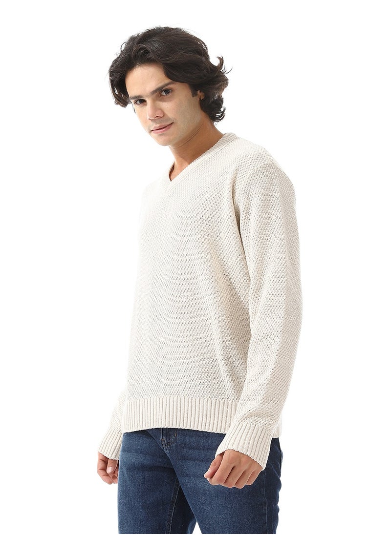 Andora V-Neck New Knitted Long Sleeves Pullover  - Image 2