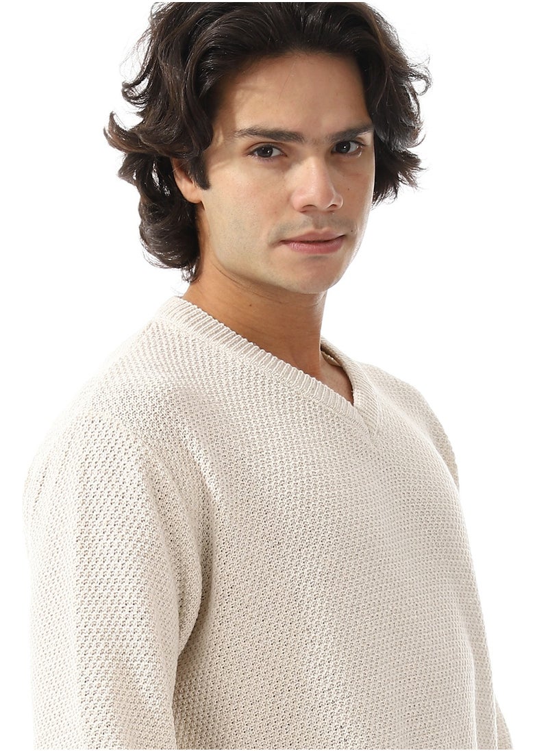 Andora V-Neck New Knitted Long Sleeves Pullover  - Image 4