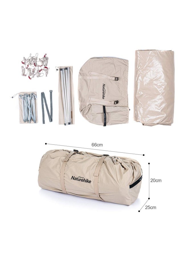 Naturehike Extend 5.6 Cotton Tent | 4-Person Tent | D-Shape, Waterproof, Ventilated | 305X183X150Cm | Special Cotton Fabric, Complete Accessories, Quick Setup | Color - Quicksand Gold  - Image 3