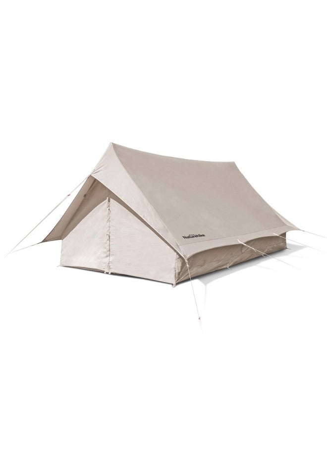 Naturehike Extend 5.6 Cotton Tent | 4-Person Tent | D-Shape, Waterproof, Ventilated | 305X183X150Cm | Special Cotton Fabric, Complete Accessories, Quick Setup | Color - Quicksand Gold  - Image 1