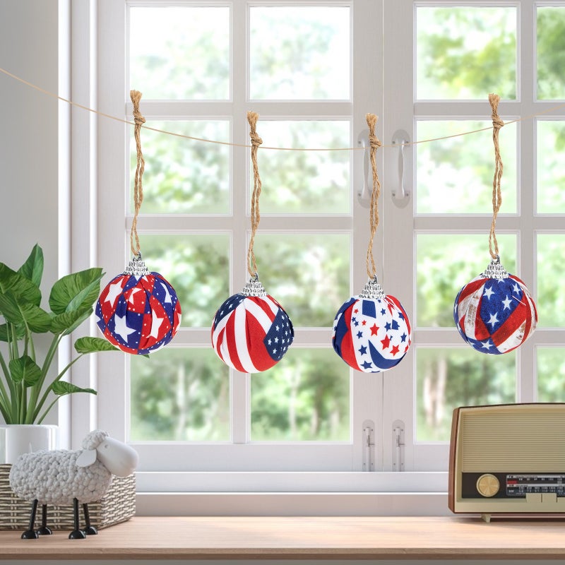 12Pcs Independence Day Ornaments Patriotic Hanging Ornaments - Image 1