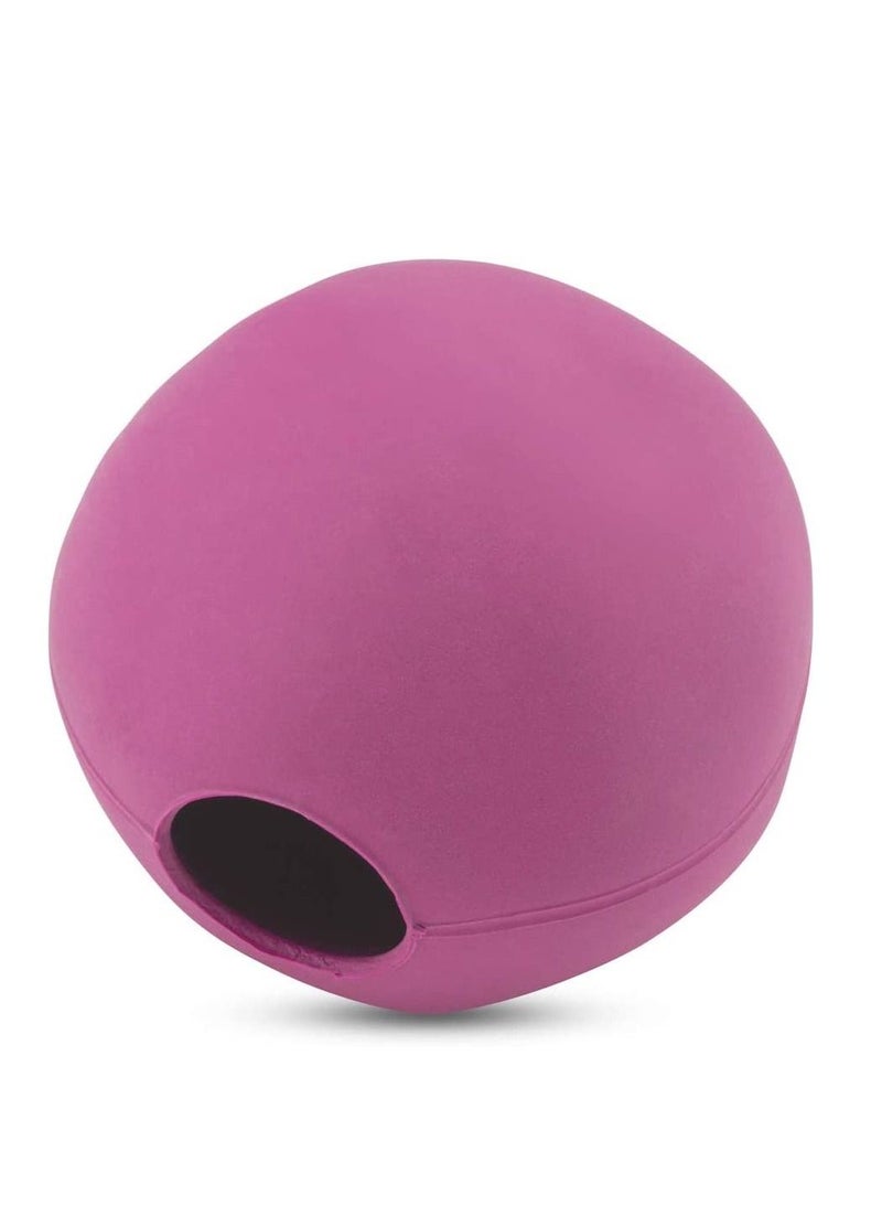 Beco Pets Beco Eco Friendly Natural Rubber Ball Hollow Dog Chew Treat Dispensing Toy Pink XL - Image 1
