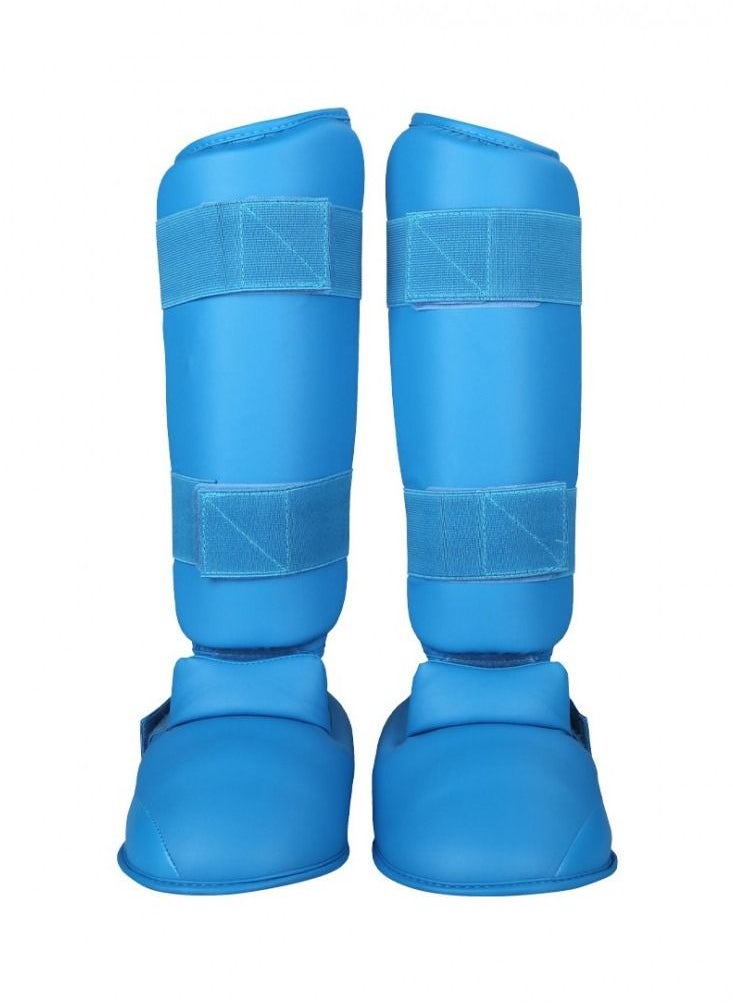 Generic Karate shin Guard Blue Color All Sizes Detachable Foot Guards  - Image 1