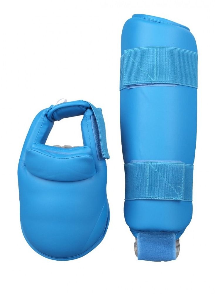 Generic Karate shin Guard Blue Color All Sizes Detachable Foot Guards  - Image 3