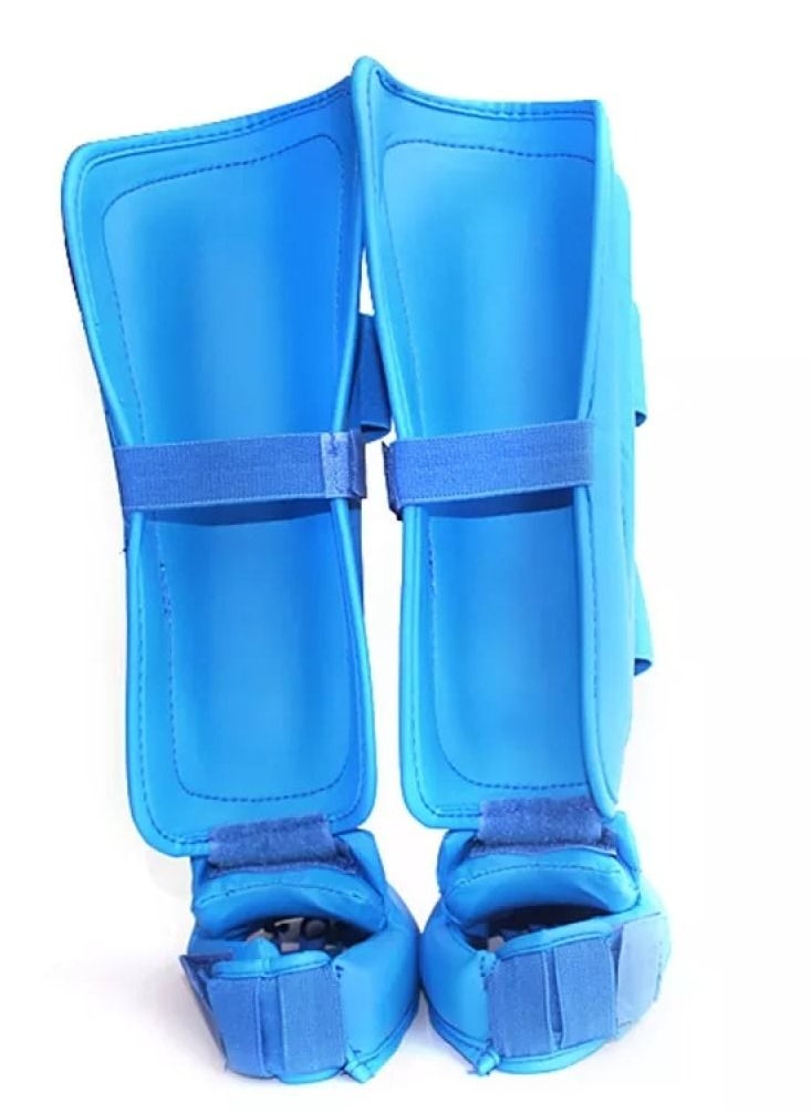 Generic Karate shin Guard Blue Color All Sizes Detachable Foot Guards  - Image 2