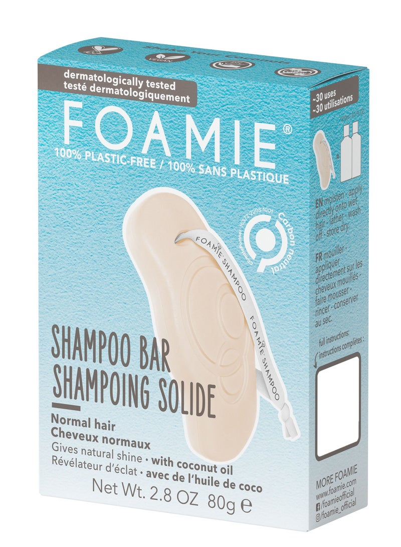 FOAMIE Coconut Shampoo Bar for Normal Hair Pack of 3 - Image 4