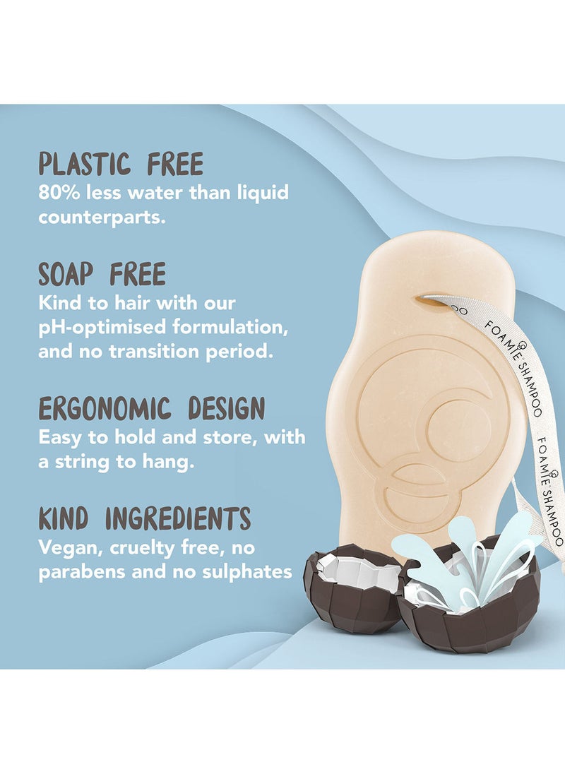 FOAMIE Coconut Shampoo Bar for Normal Hair Pack of 3 - Image 5