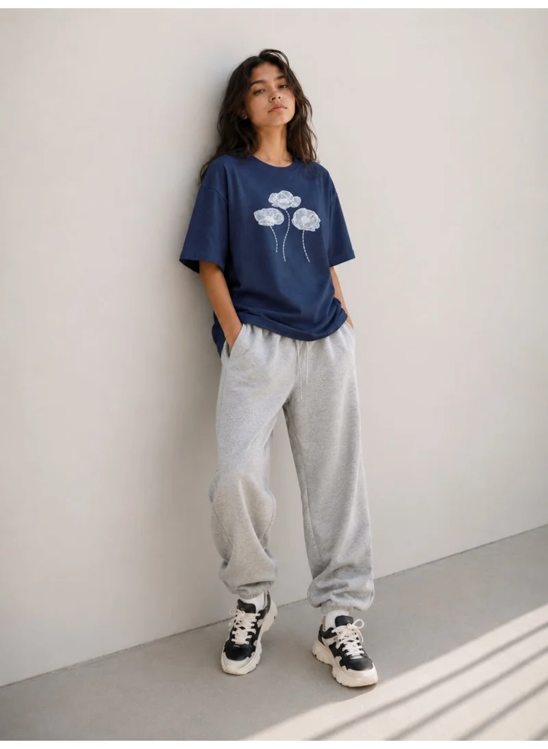 Victor And Jane  Girls’ Oversized T-Shirt –Lace and Net Embroidery for Women | Best Price UAE