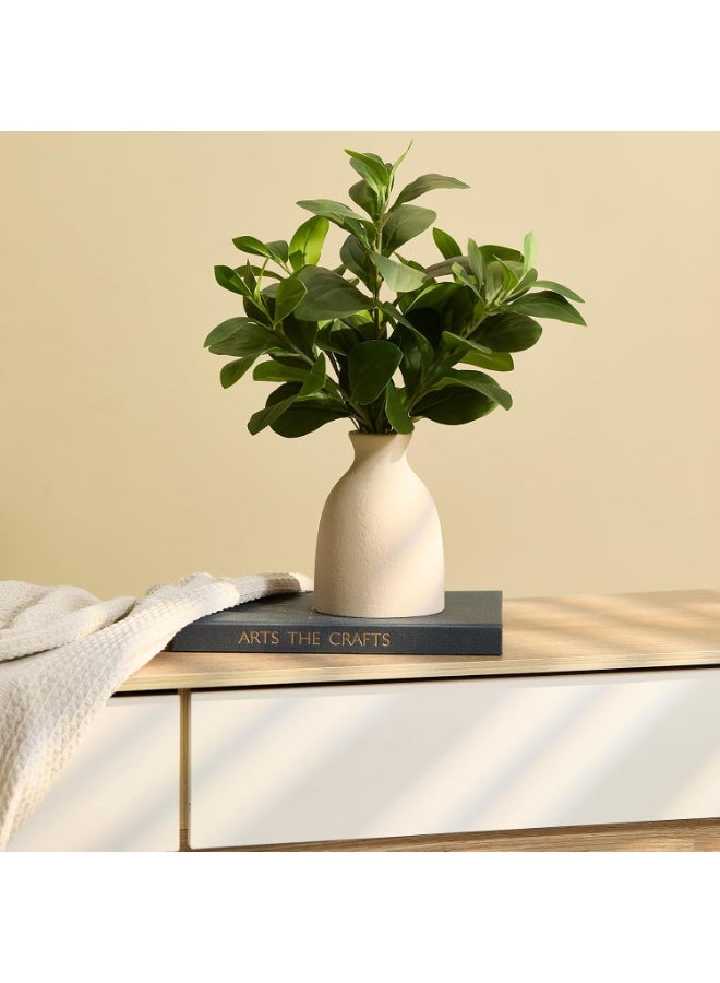16" Artificial Potted Eucalyptus Plant with Vase, Realistic Greenery for Indoor Home Office Decor - Image 4