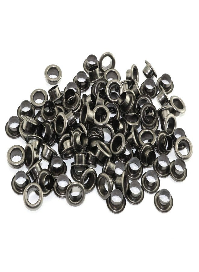RuiLing 100pcs 6mm Black Metal Eyelets Round Inner Hole Grommets DIY Rivet Leathercraft Accessories Air-Hole for Shoes Belt Bag Tag Clothes Scrapbook - Image 1