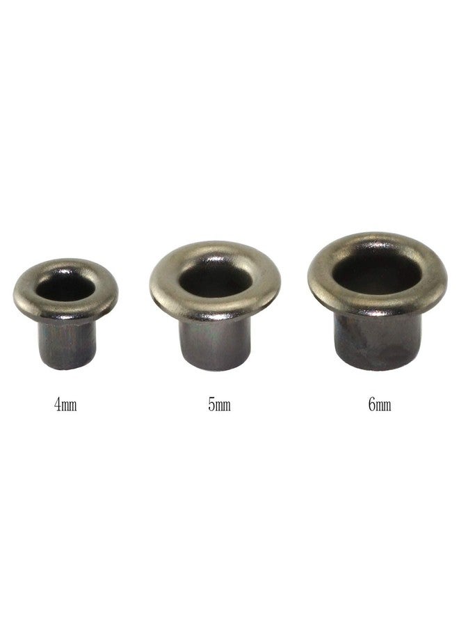 RuiLing 100pcs 6mm Black Metal Eyelets Round Inner Hole Grommets DIY Rivet Leathercraft Accessories Air-Hole for Shoes Belt Bag Tag Clothes Scrapbook - Image 2