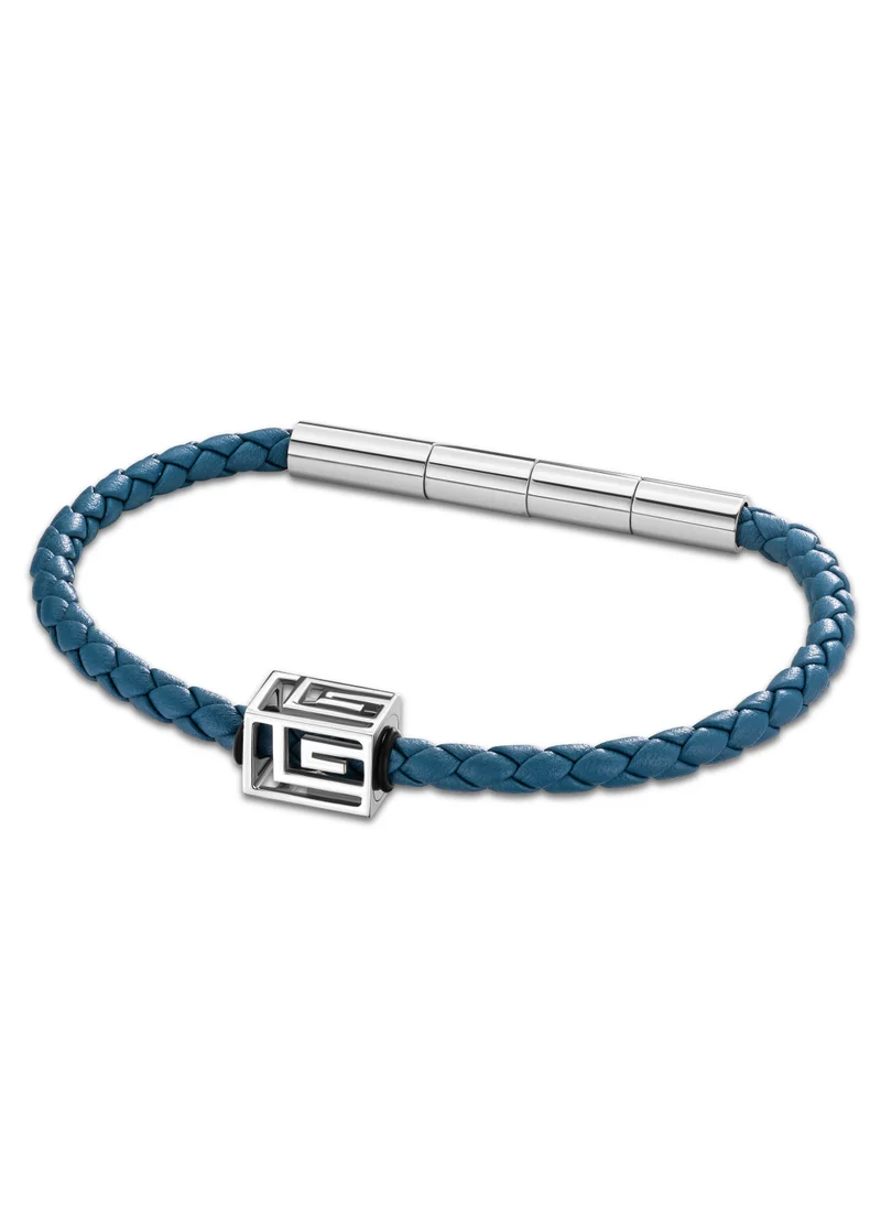 Guy Laroche Thibault Stainless Steel Silver Bracelet For Men