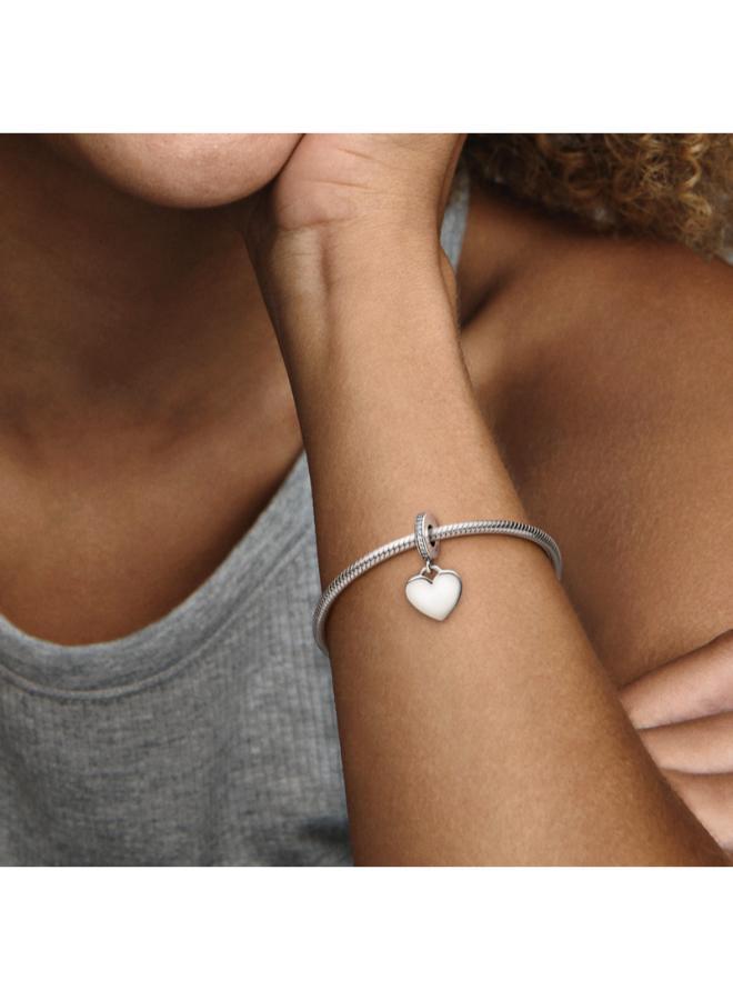 PANDORA Engravable Heart Tag Dangle Charm  - Image 5