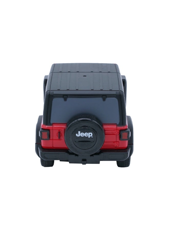 D-power 1:32 Scale Jeep Wrangler 2018 Remote Control Car – 2-Door Hard Top | Officially Licensed RC Car Toy  – Red - Image 5