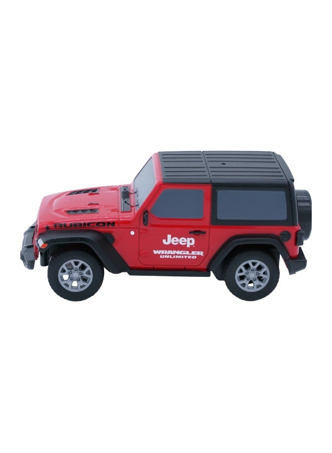 D-power 1:32 Scale Jeep Wrangler 2018 Remote Control Car – 2-Door Hard Top | Officially Licensed RC Car Toy  – Red - Image 3