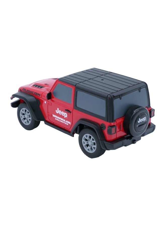 D-power 1:32 Scale Jeep Wrangler 2018 Remote Control Car – 2-Door Hard Top | Officially Licensed RC Car Toy  – Red - Image 4