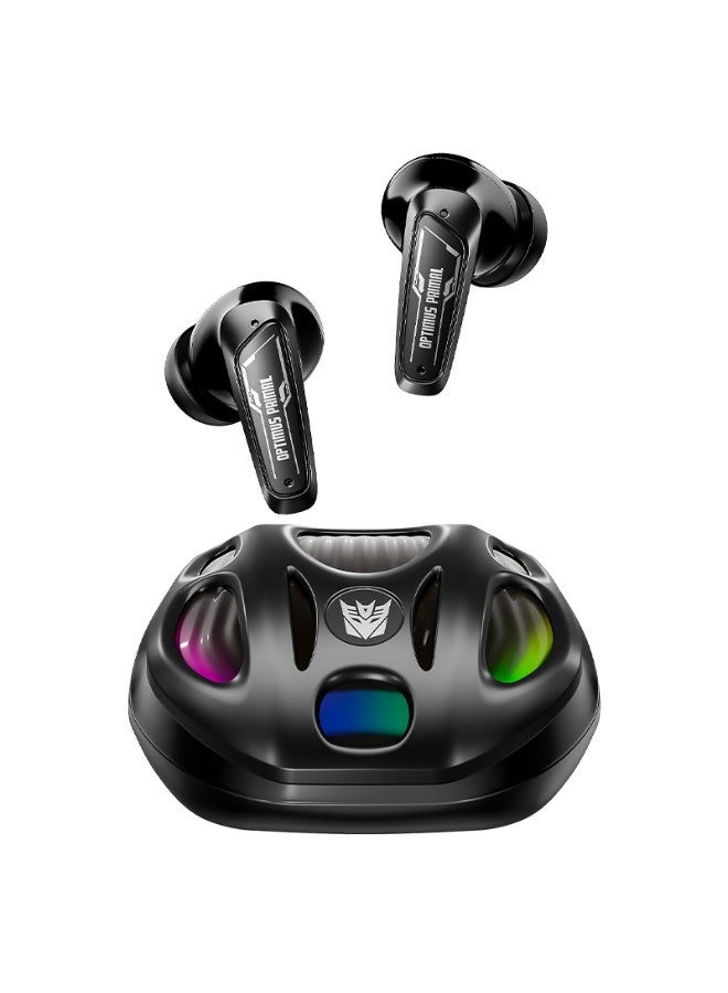 Transformers Wireless Headphones TF-T35 Bluetooth Earbuds Headsets, RGB Ambient Light, Gaming and Music Dual Mode, Bumblebee - Image 1
