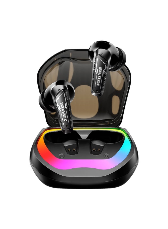 Transformers Wireless Headphones TF-T35 Bluetooth Earbuds Headsets, RGB Ambient Light, Gaming and Music Dual Mode, Bumblebee - Image 2