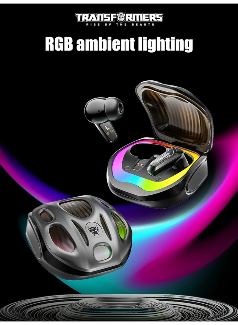 Transformers Wireless Headphones TF-T35 Bluetooth Earbuds Headsets, RGB Ambient Light, Gaming and Music Dual Mode, Bumblebee - Image 5
