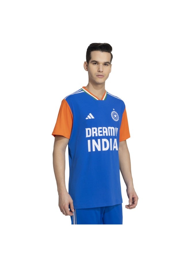 Adidas Official India Cricket T20 Fan Blue Jerseys for Men - Image 5