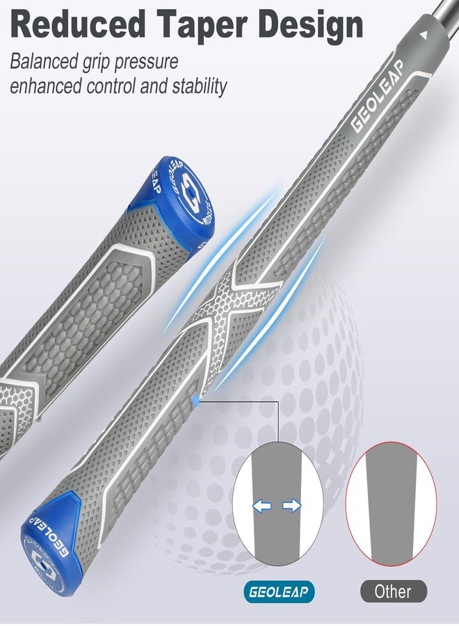 Geoleap ACX Golf Grips 13 Pack with Complete Regripping Kit -Reduced Taper & Triple Texture Non-Slip Design Golf Club Grips, High Shock-Absorbing Soft Feel Golf Grips for Men and women. (Grey, Midsize) - Image 3