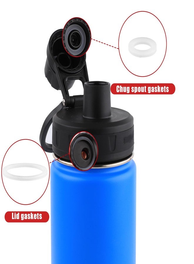 PEUTIER 12pcs Stainless Steel Water Bottle Lid & Spout Lid Gasket, Silicone Sealing Ring Replacement for Chug Lids Compatible with DRINCO Insulated Water Bottle 14/18/22/32/40/64oz - Image 4