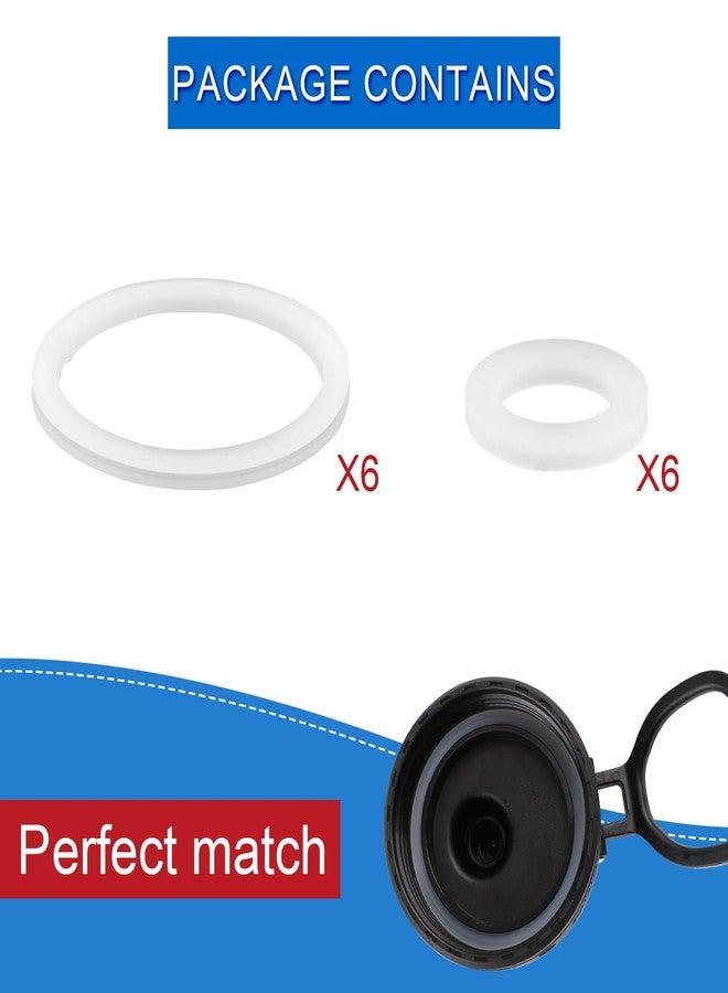 PEUTIER 12pcs Stainless Steel Water Bottle Lid & Spout Lid Gasket, Silicone Sealing Ring Replacement for Chug Lids Compatible with DRINCO Insulated Water Bottle 14/18/22/32/40/64oz - Image 2