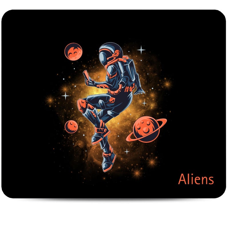 Aliens Mouse Pad for Computer, Laptop, Smooth Premium Cloth Surface, Non-Slip Rubber Base, Speed and Precision Operation Compatible with Laser and Optical Mouse, Gaming, Office, Home 230x190mm (SP-11) - Image 1