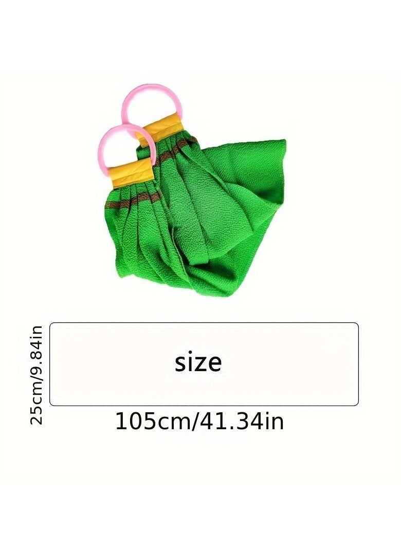 Generic - 1Pc Exfoliating Bath Towel - Thick, Durable Polyester, Geometric Pattern, Rectangular Shape For Deep Clean & Skin Rejuvenation, Modern Style Bathroom Essential - Image 1