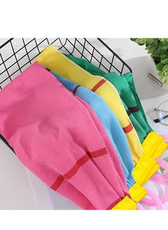 1Pc Exfoliating Bath Towel - Thick, Durable Polyester, Geometric Pattern, Rectangular Shape For Deep Clean & Skin Rejuvenation, Modern Style Bathroom Essential