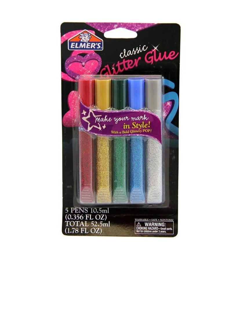 ELMER'S Washable Glitter Glue Pens 5 pcs - Image 2