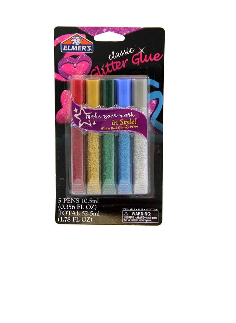 ELMER'S Washable Glitter Glue Pens 5 pcs - Image 3