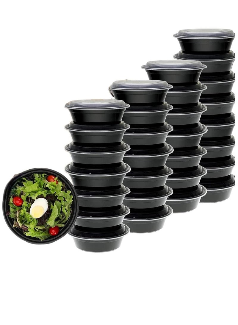 Plastic Meal Prep Containers with Lids Soup and Salad Food Storage Box BPA Free Stackable Microwave, Dishwasher and Freezer Safe 30 Pieces